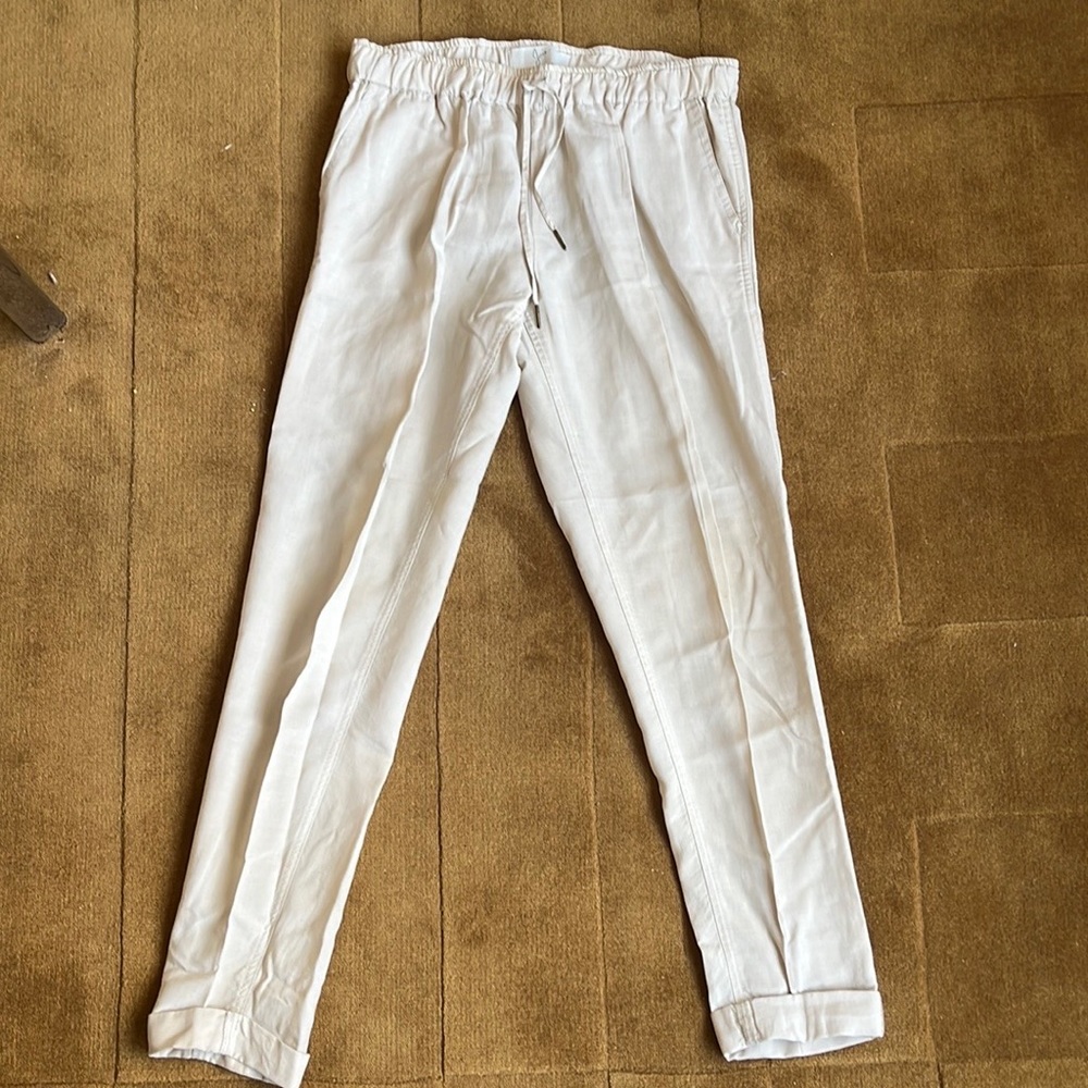 Joie tapered linen drawstring pant, size small